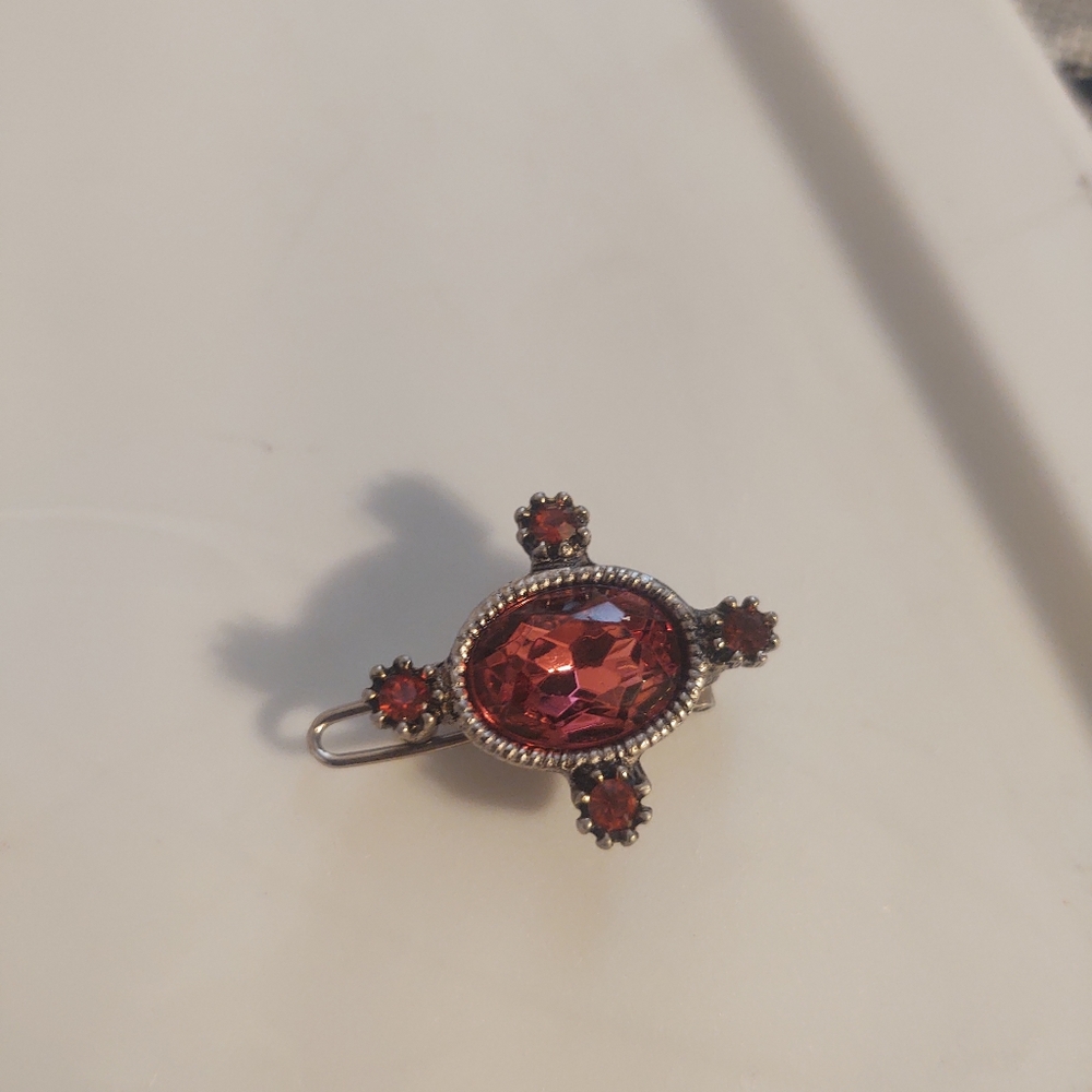 Pink and silver hair clip